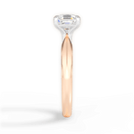 Aria Asscher Cut Lab Grown Diamond 18Kt Rose Gold Engagement Ring - View 3