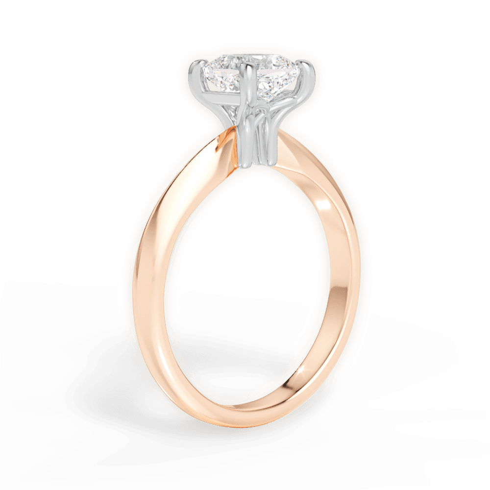 Aria Cushion Cut Lab Grown Diamond 18Kt Rose Gold Engagement Ring - View 3