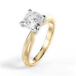 Aria Cushion Cut Lab Grown Diamond 18Kt Yellow Gold Engagement Ring - View 4