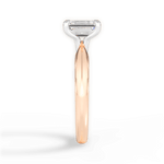 Aria Emerald Cut Lab Grown Diamond 18Kt Rose Gold Engagement Ring - View 3