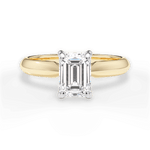 Aria Emerald Cut Lab Grown Diamond 18Kt Yellow Gold Engagement Ring