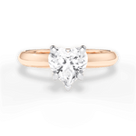 Aria Heart Cut Lab Grown Diamond 18Kt Rose Gold Engagement Ring