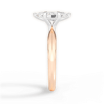Aria Marquise Cut Lab Grown Diamond 18Kt Rose Gold Engagement Ring - View 3