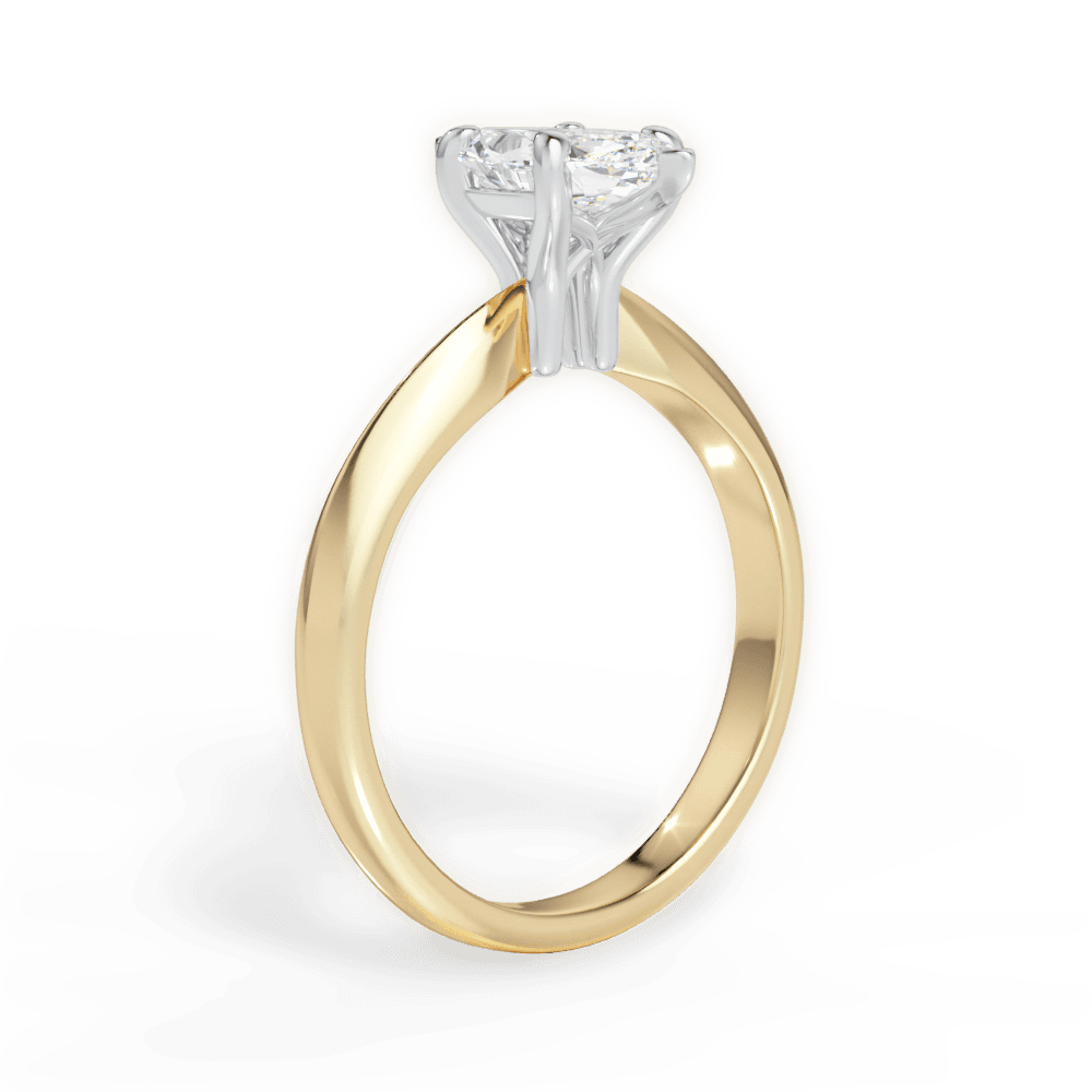 Aria Marquise Cut Lab Grown Diamond 18Kt Yellow Gold Engagement Ring - View 4