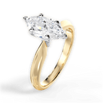Aria Marquise Cut Lab Grown Diamond 18Kt Yellow Gold Engagement Ring - View 2