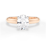 Aria Oval Cut Lab Grown Diamond 18Kt Rose Gold Engagement Ring