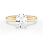 Aria Oval Cut Lab Grown Diamond 18Kt Yellow Gold Engagement Ring