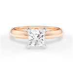 Aria Princess Cut Lab Grown Diamond 18Kt Rose Gold Engagement Ring