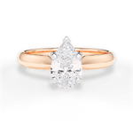 Aria Pear Cut Lab Grown Diamond 18Kt Rose Gold Engagement Ring