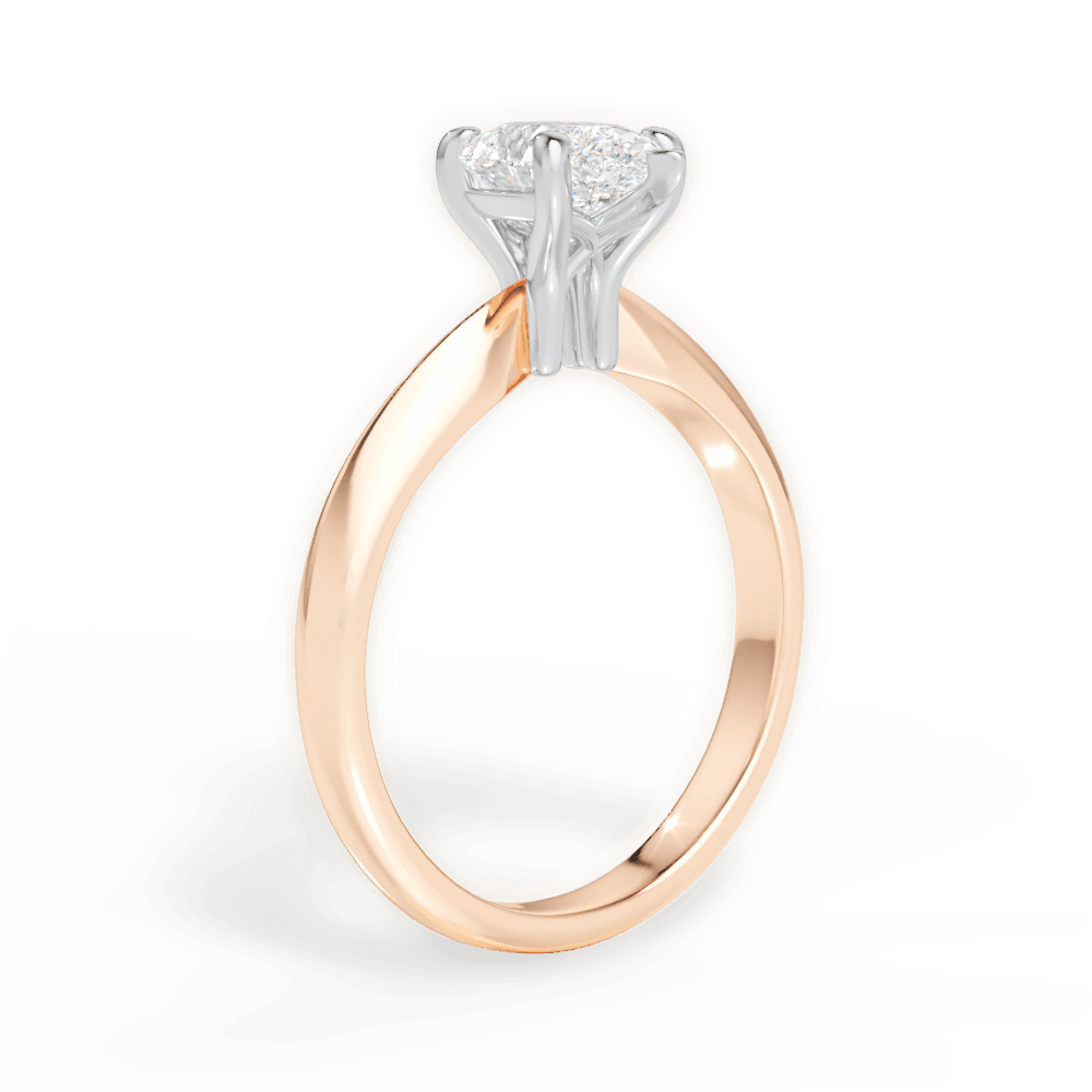 Aria Pear Cut Lab Grown Diamond 18Kt Rose Gold Engagement Ring - View 4