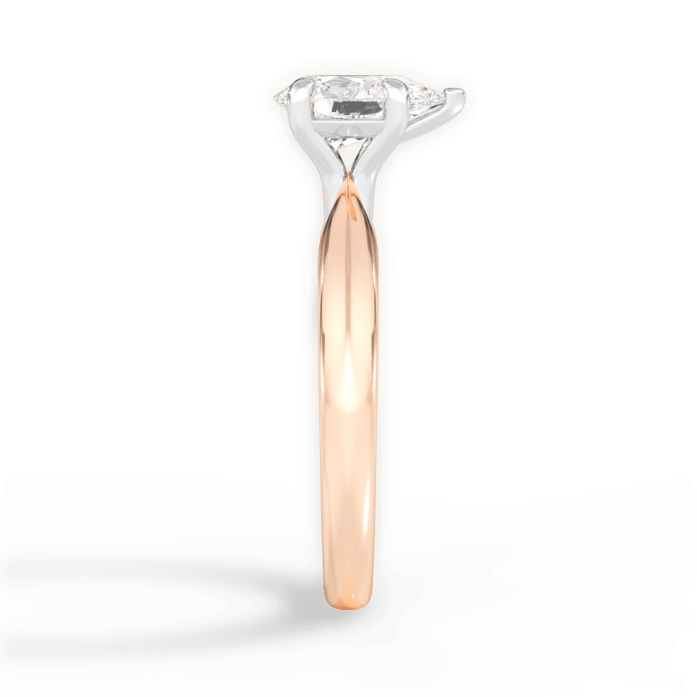 Aria Pear Cut Lab Grown Diamond 18Kt Rose Gold Engagement Ring - View 2