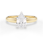 Aria Pear Cut Lab Grown Diamond 18Kt Yellow Gold Engagement Ring