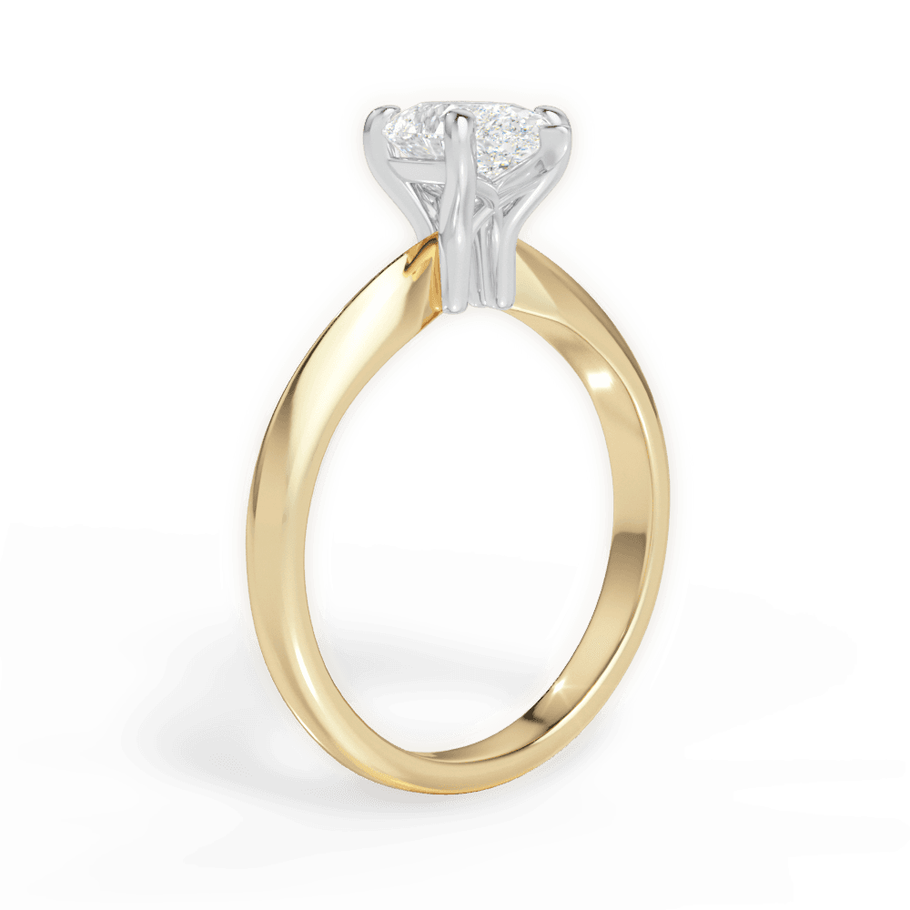 Aria Pear Cut Lab Grown Diamond 18Kt Yellow Gold Engagement Ring - View 2