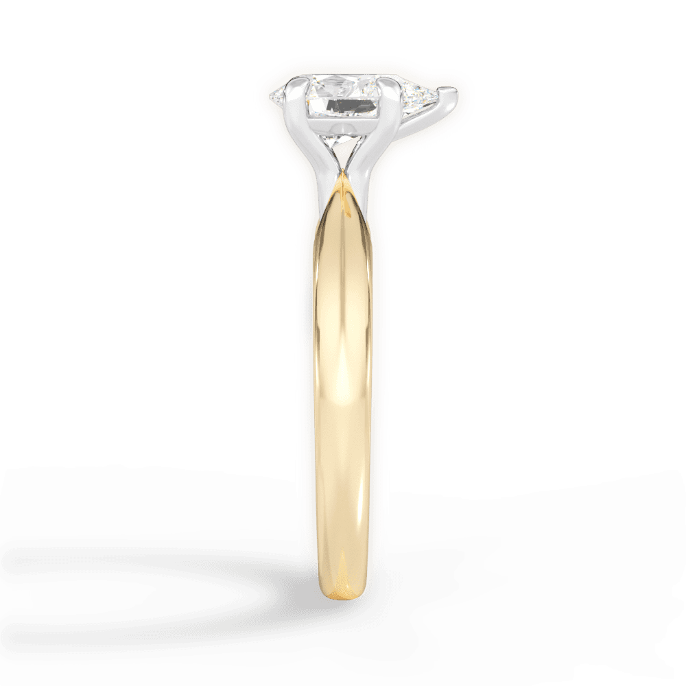 Aria Pear Cut Lab Grown Diamond 18Kt Yellow Gold Engagement Ring - View 3