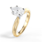 Aria Pear Cut Lab Grown Diamond 18Kt Yellow Gold Engagement Ring - View 4