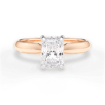 Aria Radiant Cut Lab Grown Diamond 18Kt Rose Gold Engagement Ring