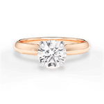 Aria Round Cut Lab Grown Diamond 18Kt Rose Gold Engagement Ring