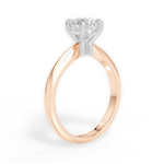 Aria Round Cut Lab Grown Diamond 18Kt Rose Gold Engagement Ring - View 3
