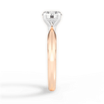 Aria Round Cut Lab Grown Diamond 18Kt Rose Gold Engagement Ring - View 2