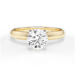 Aria Round Cut Lab Grown Diamond 18Kt Yellow Gold Engagement Ring