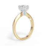 Aria Round Cut Lab Grown Diamond 18Kt Yellow Gold Engagement Ring - View 3