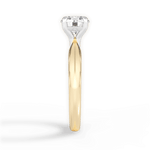 Aria Round Cut Lab Grown Diamond 18Kt Yellow Gold Engagement Ring - View 2