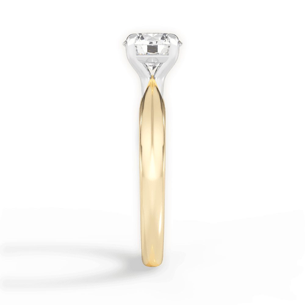 Aria Round Cut Lab Grown Diamond 18Kt Yellow Gold Engagement Ring - View 2