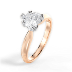 Anastasia Heart Cut Lab Grown Diamond 18Kt Rose Gold Engagement Ring - View 3