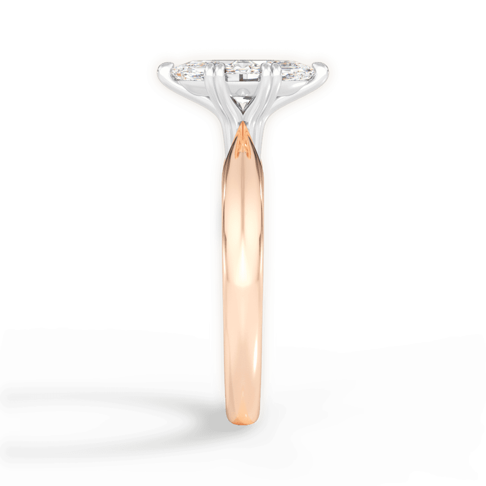 Anastasia Marquise Cut Lab Grown Diamond 18Kt Rose Gold Engagement Ring - View 3