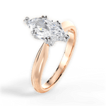 Anastasia Marquise Cut Lab Grown Diamond 18Kt Rose Gold Engagement Ring - View 4