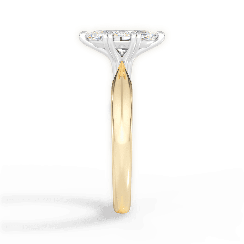 Anastasia Marquise Cut Lab Grown Diamond 18Kt Yellow Gold Engagement Ring - View 2
