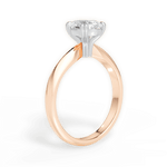 Anastasia Oval Cut Lab Grown Diamond 18Kt Rose Gold Engagement Ring - View 3