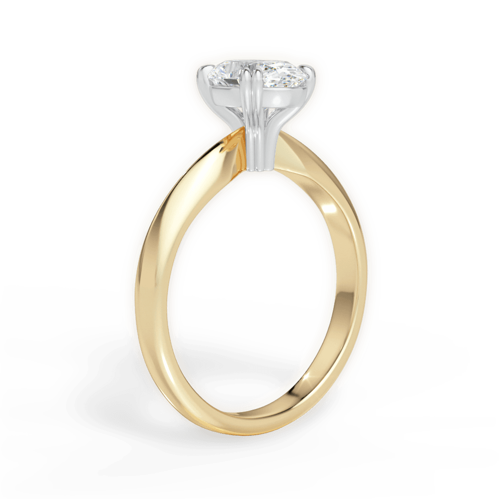Anastasia Oval Cut Lab Grown Diamond 18Kt Yellow Gold Engagement Ring - View 4