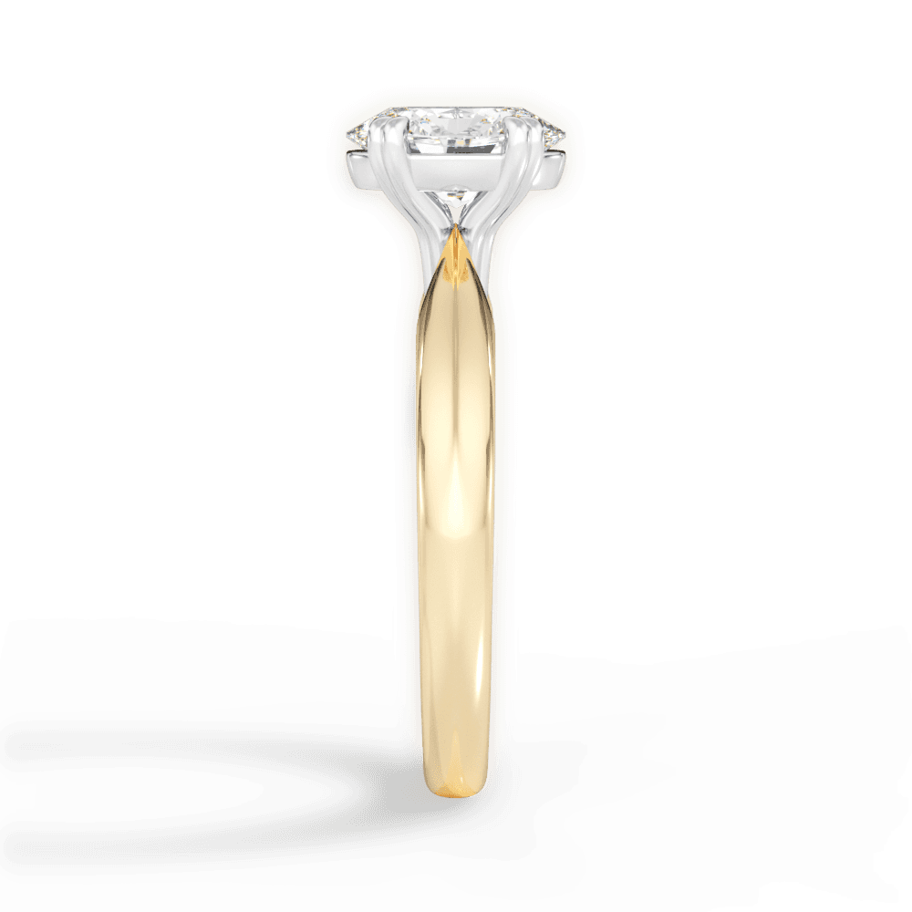 Anastasia Oval Cut Lab Grown Diamond 18Kt Yellow Gold Engagement Ring - View 2
