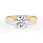 Anastasia Round Cut Lab Grown Diamond 18Kt Yellow Gold Engagement Ring