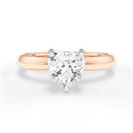 Amanda Heart Cut Lab Grown Diamond 18Kt Rose Gold Engagement Ring