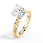 Amanda Heart Cut Lab Grown Diamond 18Kt Yellow Gold Engagement Ring - View 3