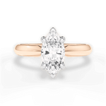 Amanda Marquise Cut Lab Grown Diamond 18Kt Rose Gold Engagement Ring