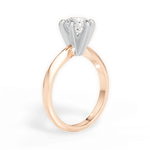 Ava Round Cut Lab Grown Diamond 18Kt Rose Gold Engagement Ring - View 2