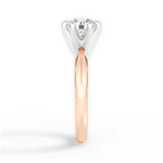 Ava Round Cut Lab Grown Diamond 18Kt Rose Gold Engagement Ring - View 3
