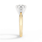 Ava Round Cut Lab Grown Diamond 18Kt Yellow Gold Engagement Ring - View 3