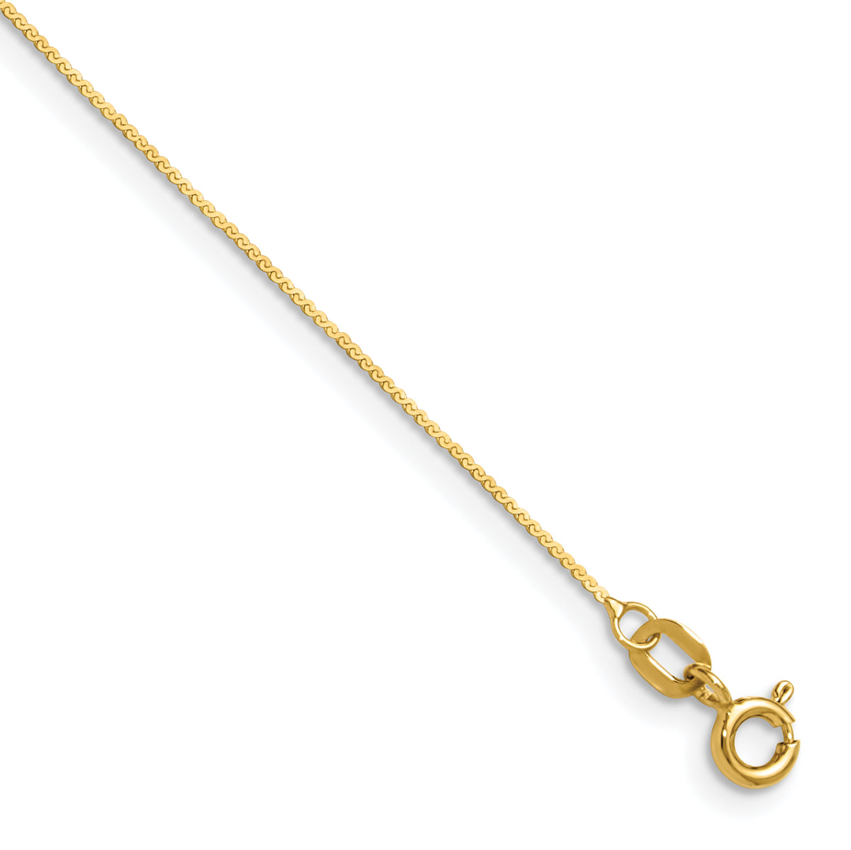 Leslie's 14K Serpentine Chain Bracelet - 8 in / 0.8 mm