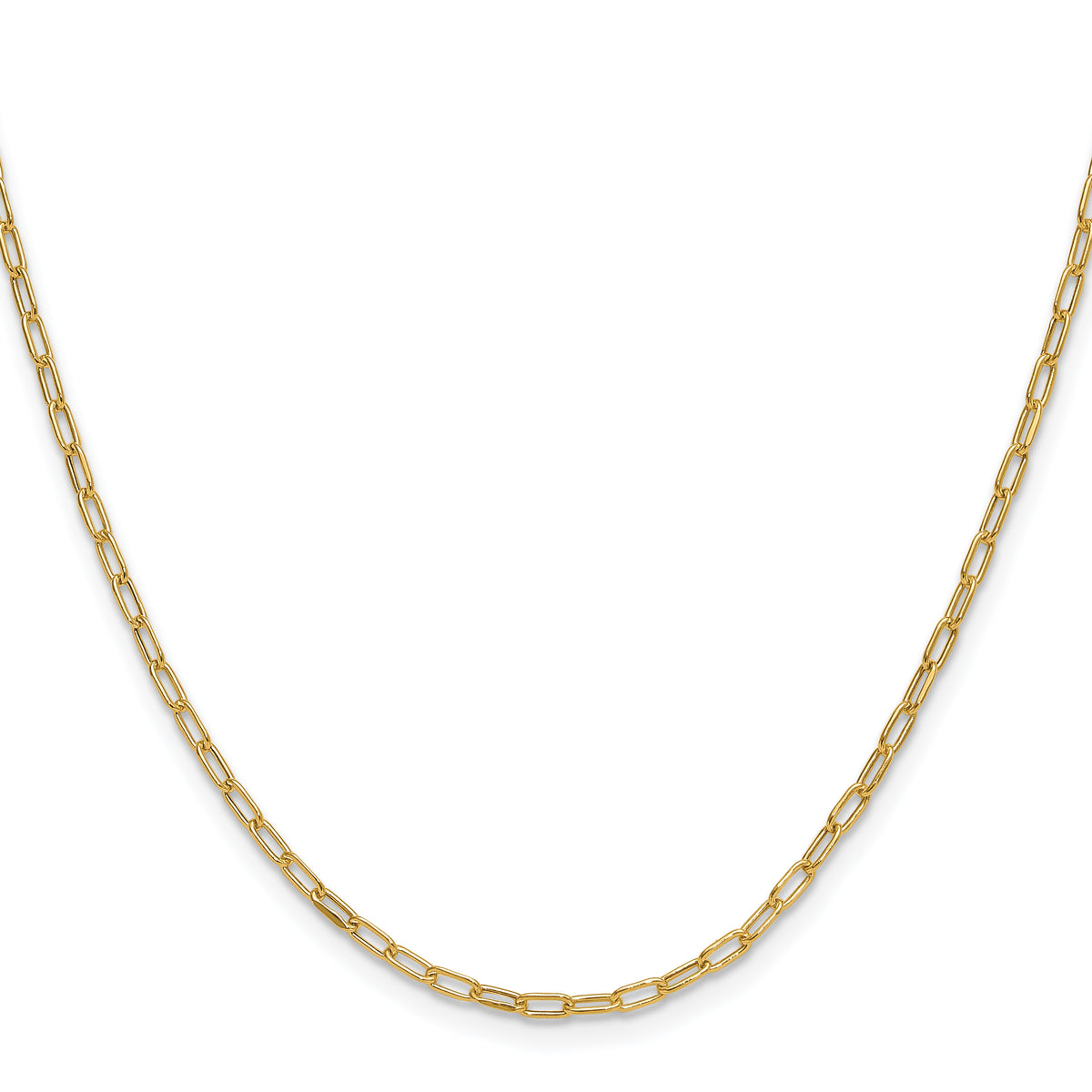 Leslie's 14k Semi-Solid Diamond-Cut Paperclip Chain - 16 in / 2.2 mm#2.2 mm