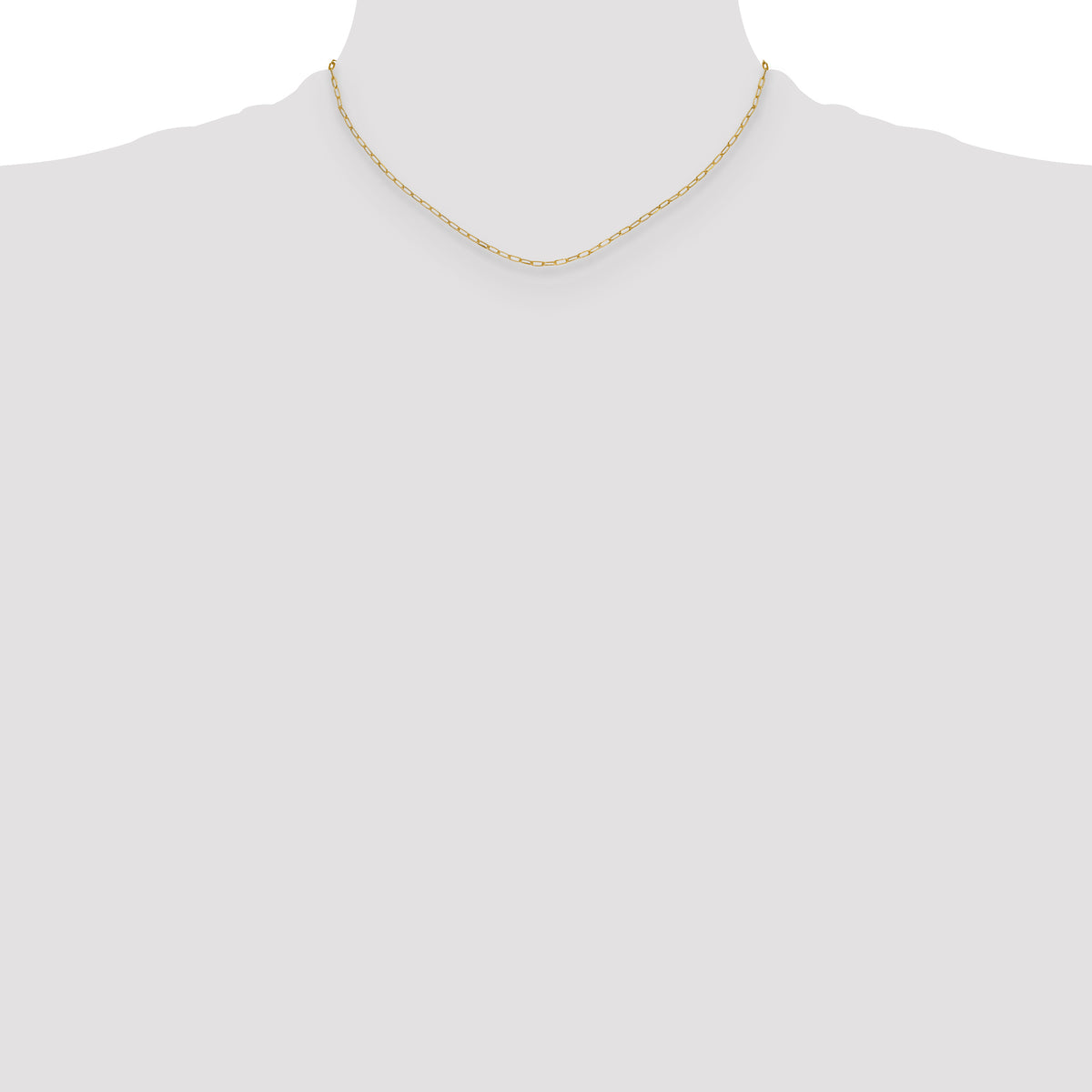 Leslie's 14k Semi-Solid Diamond-Cut Paperclip Chain - 16 in / 2.2 mm