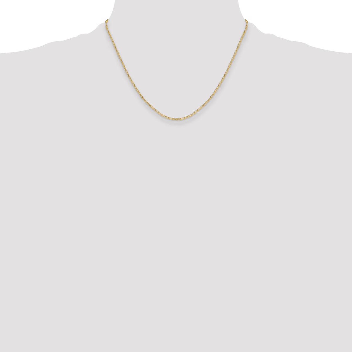Leslie's 14k Semi-Solid Diamond-Cut Paperclip Chain - 18 in / 2.2 mm
