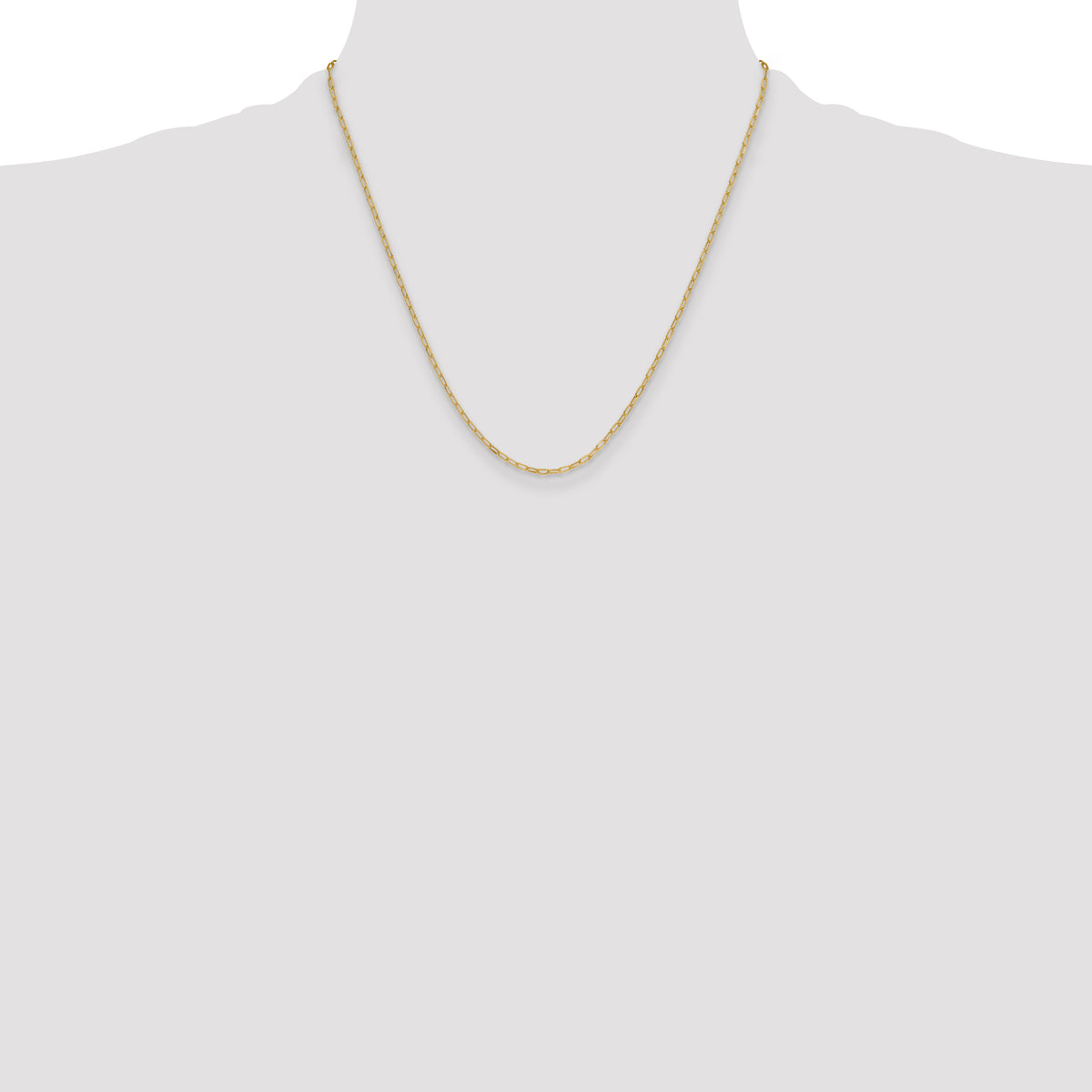 Leslie's 14k Semi-Solid Diamond-Cut Paperclip Chain - 20 in / 2.2 mm