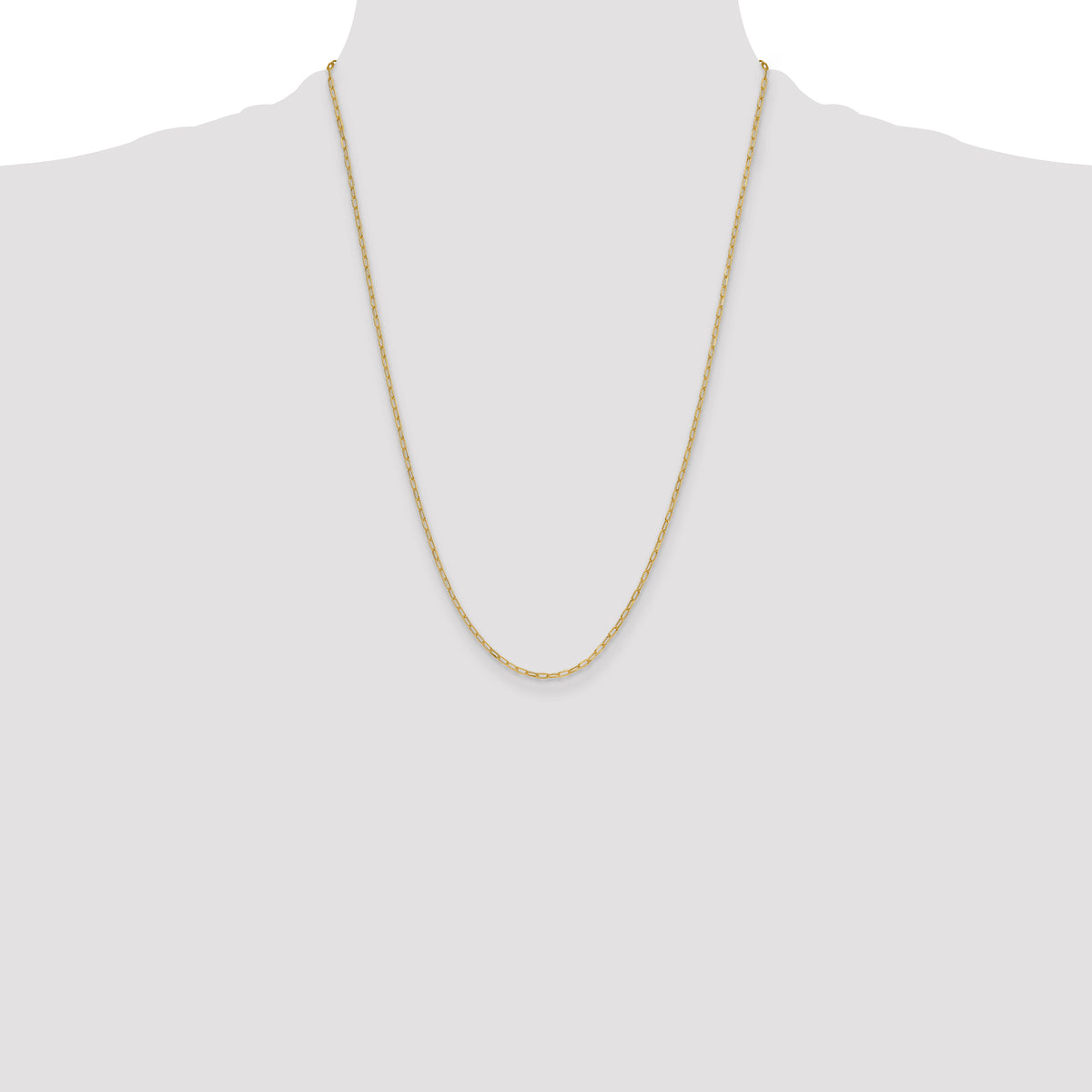 Leslie's 14k Semi-Solid Diamond-Cut Paperclip Chain - 24 in / 2.2 mm