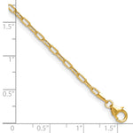 Leslie's 14k Semi-Solid Diamond-Cut Paperclip Chain Bracelet - 7 in / 2.2 mm