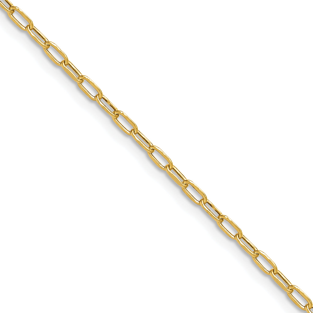 Leslie's 14k Semi-Solid Diamond-Cut Paperclip Chain - 16 in / 2.2 mm