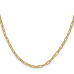 Leslie's 14k Semi-Solid Diamond-Cut Paperclip Chain - 16 in / 3 mm